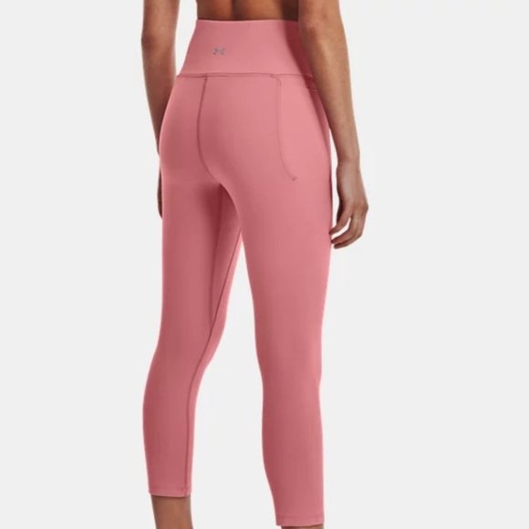 NWT Under Armour Meridian Crop Leggings, Rose Pink, Size Small - Picture 2 of 8